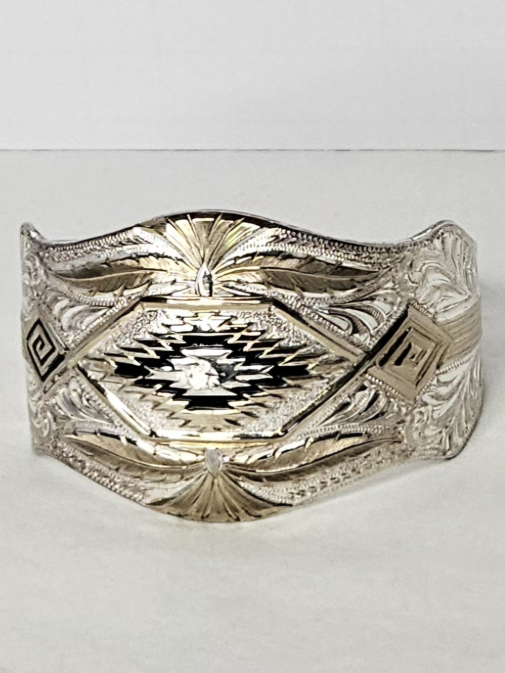 Montana Silversmiths Two-Tone Engraved Cuff Bracelet